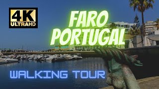 4K Faro Walking Tour UHD August 2021 Portugal Algarve [upl. by Animrac815]