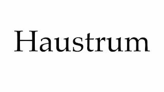 How to Pronounce Haustrum [upl. by Sprague]