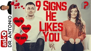 Signs That He Likes You  9 Signs He Likes You  How to Know that a Guy Likes You [upl. by Anaerol]