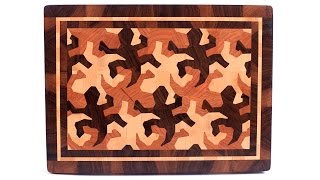 Making MCEscher quotLizardquot end grain cutting board [upl. by Cooper]