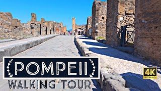 Pompeii Italy Walking Tour in 4K [upl. by Imak]