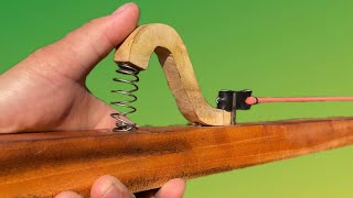 DIY Slingshot  Easy Trigger Mechanism handmade diy amazing craft [upl. by Pegeen412]