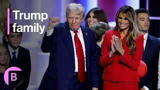 Donald Trump Joined by Melania Family Members on Stage at RNC [upl. by Ostap767]