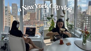 Living in NYC  a 9 to 9 work day skincare routine amp new apartment decor [upl. by Lehcer794]