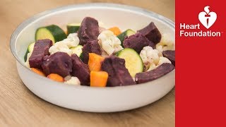 The Basics  Steamed Vegetables Recipe  Heart Foundation NZ [upl. by Engleman]