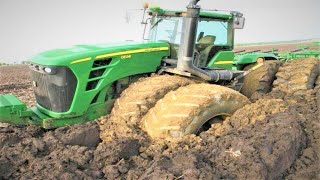 Big Engine Tractors Stuck In Mud 2020 [upl. by Dlorag]