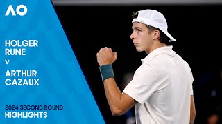 Holger Rune v Arthur Cazaux Highlights  Australian Open 2024 Second Round [upl. by Calli233]