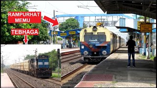 Route Diverted Sealdah Rampurhat MEMU Meets with Tebhaga Express at Madhusudanpur Station I HB Chord [upl. by Haduj73]