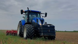 ★🤙Talerzowanie New Holland t7 210🤙★ ostra vixa lecimy★ smerfa śmiga 🤙 [upl. by Cirdla]