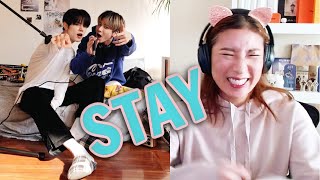 YEONJUN X TAEHYUNs STAY Original Song The Kid LAROI Justin Bieber Live Clip  TXT  REACTION [upl. by Naiva]