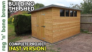 DIY Building A Shed From Scratch  Complete Project Fast Version [upl. by Seiber355]