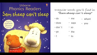 Usborne Phonics Readers ⑧ Sam sheep cant sleep [upl. by Eelame]