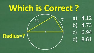 A triangle is inscribed in a circle – what’s the radius [upl. by Shana]