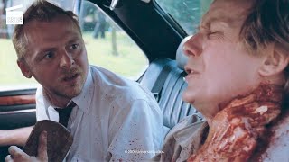 Shaun of the Dead Shaun steals zombie Petes car HD CLIP [upl. by Nirro]