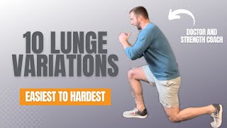 10 Variations Of The Reverse Lunge From Easiest To Hardest [upl. by Varuag613]