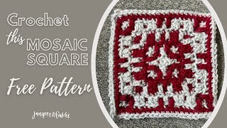 Crochet this mosaic blanket square from the center out [upl. by Moira]