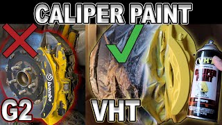 HOW TO PROPERLY PAINT YOUR BRAKE CALIPERS USING VHT CALIPER PAINT AND TAKING OFF G2 EPOXY PAINT [upl. by Neetsuj]