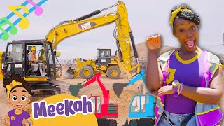 Brand New Meekah Excavator Song  Blippi and Meekah Construction Nursery Rhymes for the Family [upl. by Sutelc]