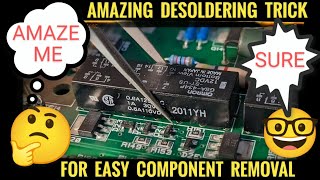 Desoldering Made Easy  Amazing Trick  Soldering Tutorial [upl. by Sualokin]