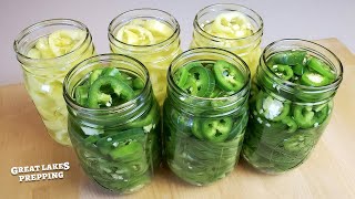 Canning Pickled Banana Pepper and Jalapeno Rings  Simple amp Fast Recipe [upl. by Abisia439]