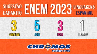 Gabarito ENEM 2023 CHROMOS  Prova Amarela Questão 03  Espanhol [upl. by Hanshaw]