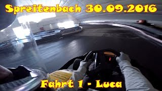 Kartbahn Spreitenbach 30092016  1 Fahrt  Luca [upl. by Annawad]