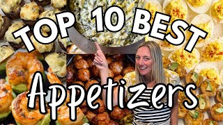 Top 10 Best Appetizers You will LOVE all of these [upl. by Aninat839]