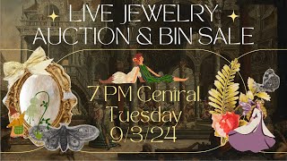 LIVE Jewelry Auction amp BIN Sale 7 PM CT Tues 9324 [upl. by Neuburger]