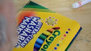 Crayola Ultra Clean Washable Markers Broad Line 12 Count Review [upl. by Sivlek]