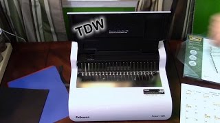 My Fellowes Comb Binding Machine in action [upl. by Orsay]