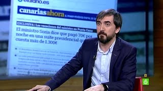 Ignacio Escolar quotVamos a seguir informando el ministro Soria no nos va a callarquot [upl. by Sidonius]