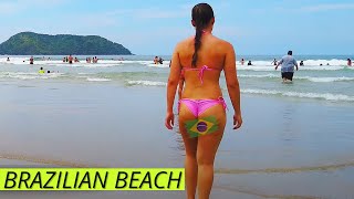 🇧🇷 Praia de Juquehy São Sebastião  São Paulo Brasil【4K UHD】Caminhada na praia [upl. by Atsahs471]