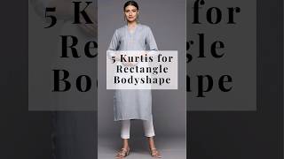 Kurtis for rectangle Body Shape 🤩 look slim in ethnic traditional outfit shorts fashion viral [upl. by Nimajaneb]