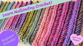 Learn Nalbinding Crochet  Make a Nalbinding Cowl Scarf or Trivet by Light and Joy Designs [upl. by Struve]