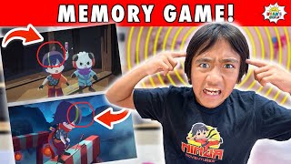 Ryan Play Memory Game Challenge [upl. by Idihc212]