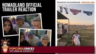 NOMADLAND Official Trailer The POPCORN JUNKIES REACTION [upl. by Ilahsiav]