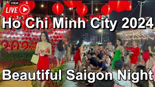 Vietnam Nightlife 2024 🇻🇳  Walking Tour to Explore Saigon City Today [upl. by Yerkovich]