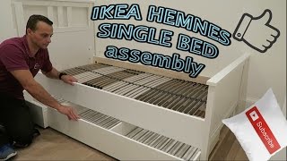 IKEA HEMNES bed frame assembly [upl. by Leamsi]