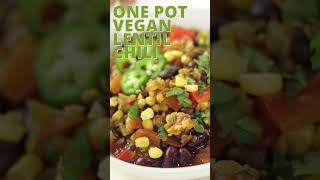 shorts Healthy One Pot Vegan Lentil Chili  VERY BEST LENTIL SOUP Vegan onepot lentil soup recipe [upl. by Entwistle490]