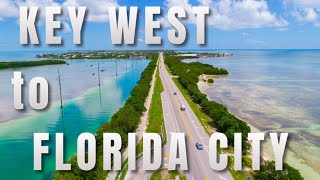 🔴 Key West to Florida City  4K Drive over Overseas Highway  Florida Keys  Named Keys Cities [upl. by Gievlos675]