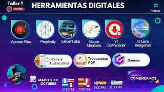 TALLER EN VIVO 1 HERRAMIENTAS DIGITALES  INTELIGENCIA ARTIFICIAL [upl. by Drarej]