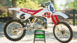 Racer X Films  Garage InStock 1988 Yamaha YZ250 [upl. by Nollek]