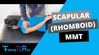 Manual Muscle Test  Scapular Adduction and Internal Rotation Rhomboid Strength [upl. by Edna425]