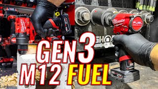 Small and MIGHTY Gen 3 Milwaukee M12 FUEL Hammer Drill Driver and Impact Driver Review [upl. by Ioyal]