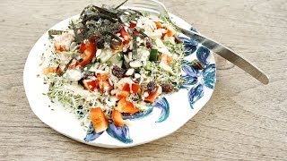 BalsamicDressed Alfalfa Sprout Salad  Healthy Vegan Recipes [upl. by Corydon]