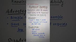 Purposive Sampling Non Probability Samplingresearchmethods sociology probability [upl. by Jamie]