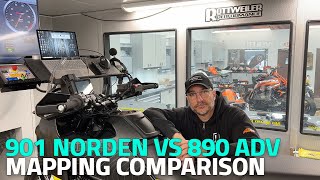 MAPPING COMPARISON  HQV 901 NORDEN VS KTM 890 ADVENTURE  ROTTWEILER PERFORMANCE [upl. by Ramburt]