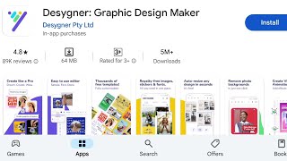 How To Install Desygner Graphic Design Maker Apps  How To Download Desygner Graphic Design Maker [upl. by Anaer391]