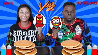 HUSBAND VS WIFE PANCAKE ART CHALLENGE INTENSE  VLOGMAS DAY 5  THE BEAST FAMILY [upl. by Penelopa]