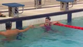 Sarah Sjostrom amp Gregorio Paltrinieri  50m Freestyle Race [upl. by Joelie]